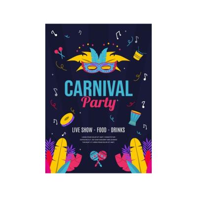 Flat Carnival Party Vertical Poster Template – Free Download