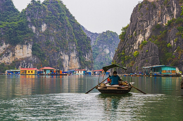 A Fishing Village in Ha Long Bay, Vietnam – Free Stock Photo for Download