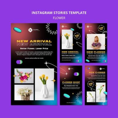 Flower Shop Instagram Stories Template for Businesses – Free Download