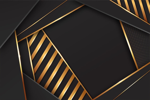 Elegant Gradient Black and Gold Background Template – Free Download