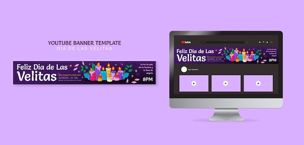 Dia de las Velitas Template Design – Free Download