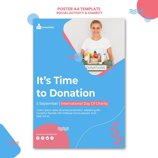 Social Activity and Charity Poster Template – Free Download