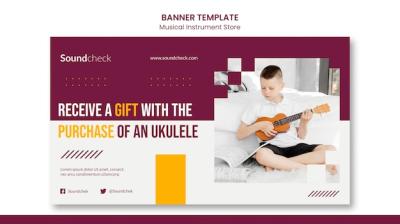 Music Instrument Concept Banner Template – Free Download