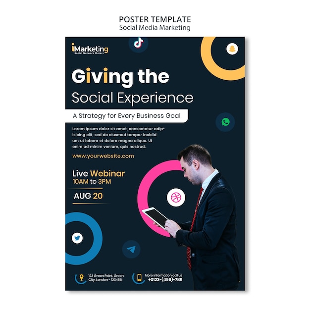 Vertical Poster Template for Social Media Marketing – Free Download