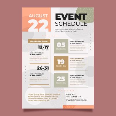 Flat Event Template Schedule – Free to Download