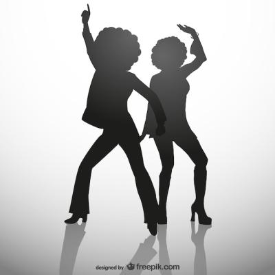 Disco Party Girl Silhouettes – Free Download