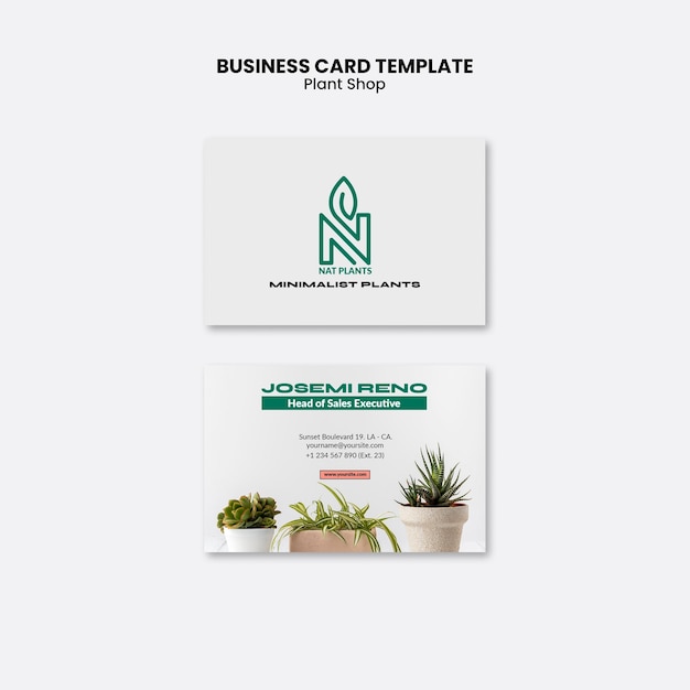 Plant Shop Business Card Template – Free Download