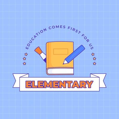 Hand Drawn Elementary School Logo Design – Free Download