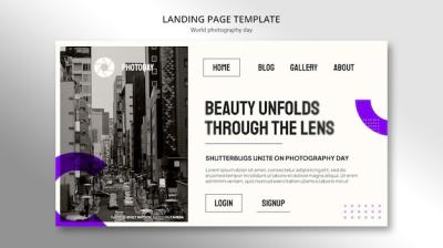 World Photography Day Landing Page Template – Download Free Stock Photo