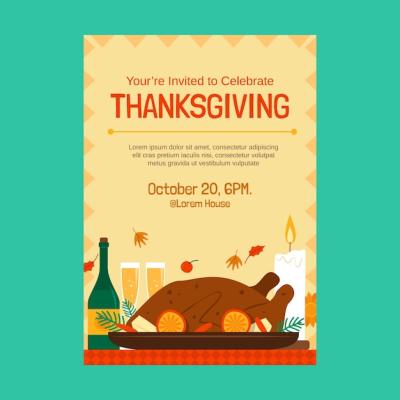 Thanksgiving Celebration Invitation Template – Free to Download