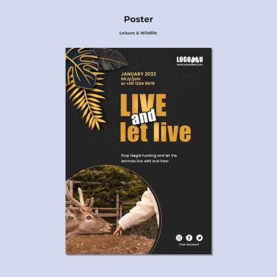 Leisure and Wildlife Poster Template – Free Download