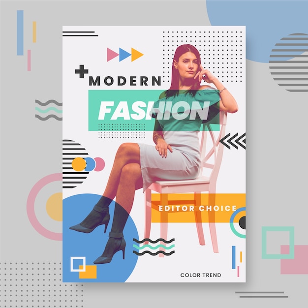 Colorful Fashion Poster Template – Download Free Stock Photo