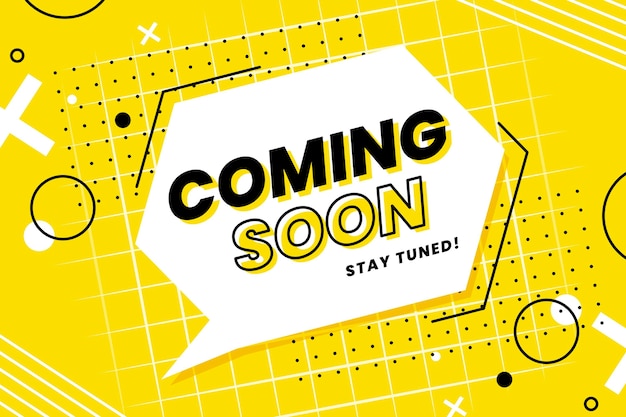 Flat Coming Soon Background – Free Download Stock Photo