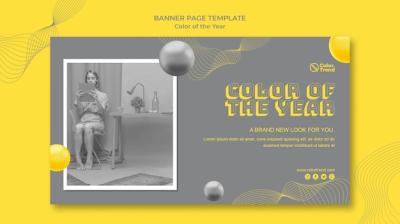 Color of the Year Banner Template – Free Download