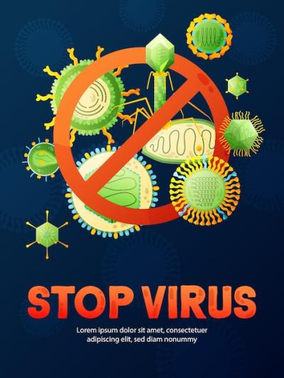 Stop Virus Poster – Download Free Stock Photo