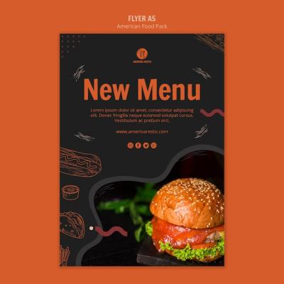 American Food Flyer Template – Free Download, Download Free Stock Photo