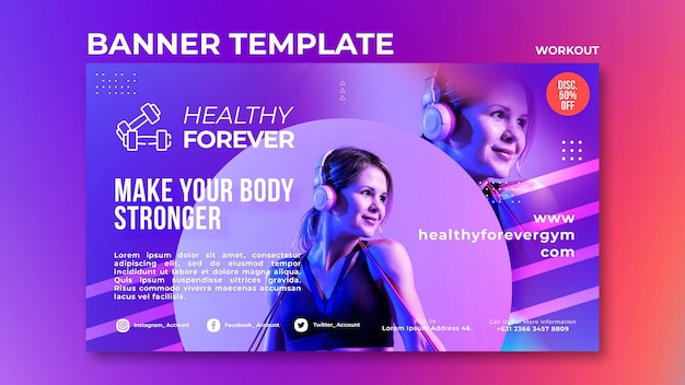 Stronger Body Banner Template – Free to Download