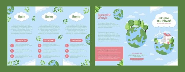 World Environment Day Flat Brochure – Free Download