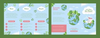 World Environment Day Flat Brochure – Free Download