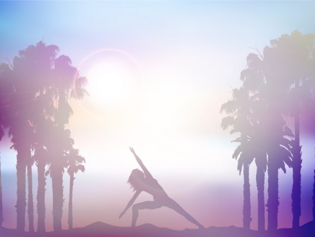 Yoga Silhouette of a Woman – Free Download, Free Stock Photo