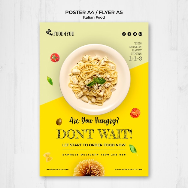 Italian Food Concept Flyer Template – Free Download