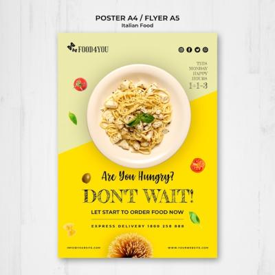 Italian Food Concept Flyer Template – Free Download