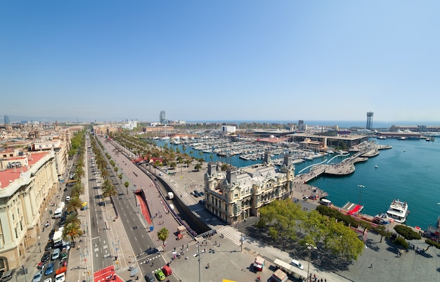 Wide Angle Shot of Barcelona Port – Free Stock Photo, Download Free