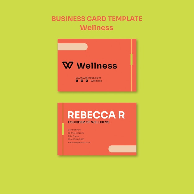 Wellness Template in Flat Design – Free Download