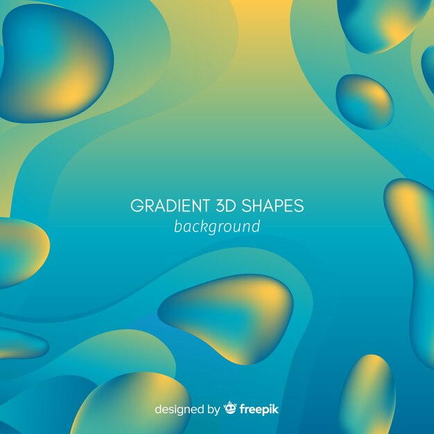 Gradient Fluid 3D Shapes Background – Free Download