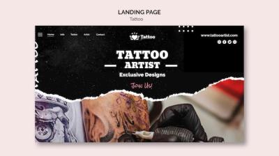 Tattoo Artist Landing Page Template – Free Download