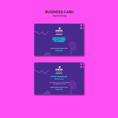 Swimming Coach Business Card – Free Download