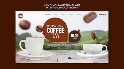 International Coffee Day Landing Page Template – Free Download