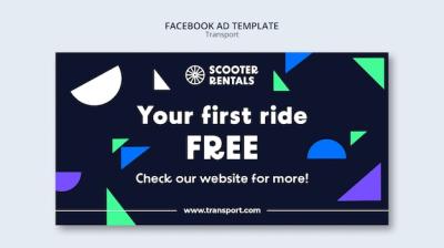 Geometric Shapes Facebook Template – Free Download