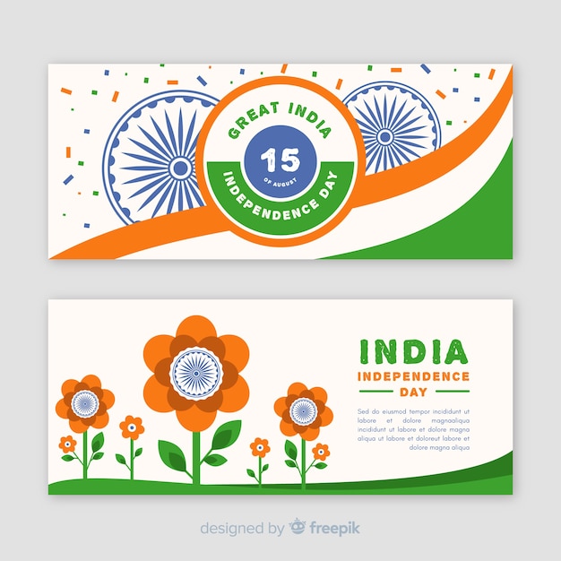 India Independence Day Vector Templates – Free Download