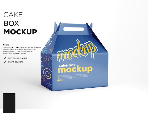 Cake Paper Box Mockup – Free Download