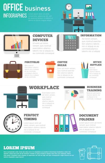 Office Infographics Set – Free Download, Download Free Stock Photo