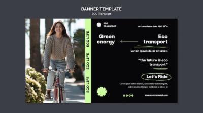 Eco Transport Minimalist Banner Template – Free Download