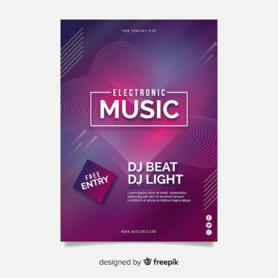 Abstract Music Poster Template – Free Download for Eye-Catching Designs