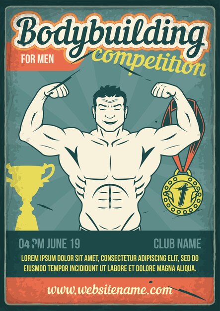 Bodybuilding Competition Vector Templates – Free Download