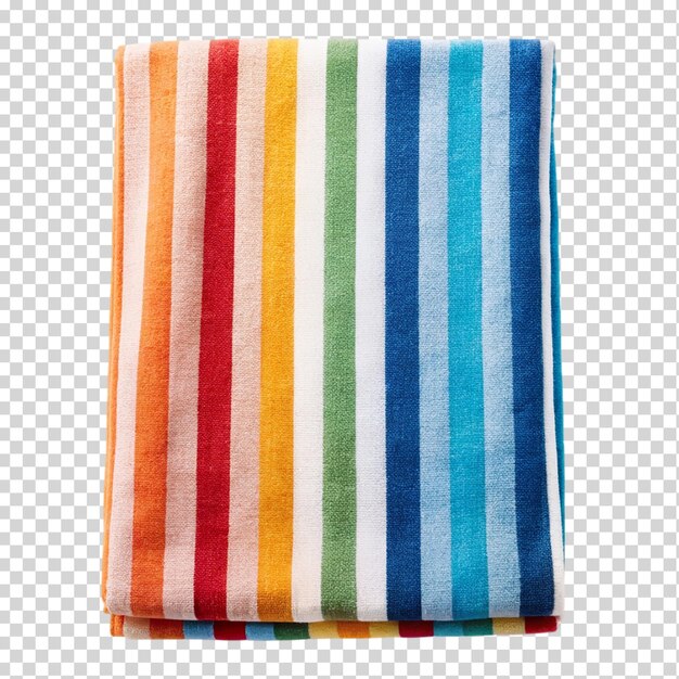 Striped Beach Towel Isolated on Transparent Background – Free Download