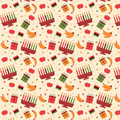 Flat Kwanzaa Pattern Design – Free Download