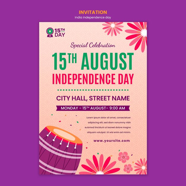 India Independence Day Poster Design Template – Free Stock Photo, Download for Free