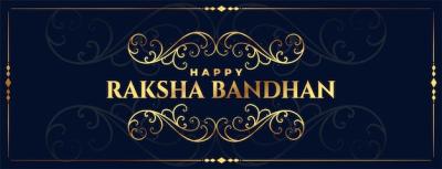 Decorative Golden Raksha Bandhan Festival Banner – Free Download