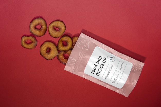 Bag Mockup Featuring Dehydrated Fruit – Free Download