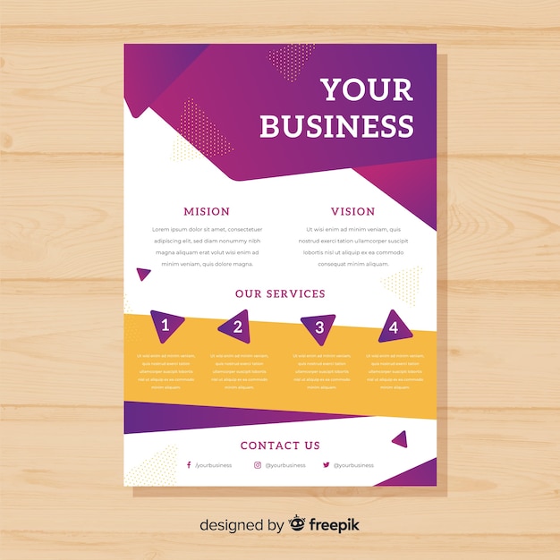 Modern Business Flyer with Abstract Design – Free Download, Free Stock Photo