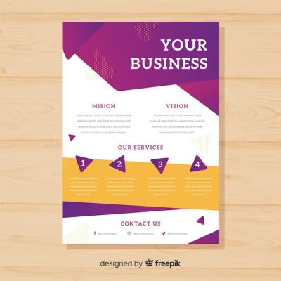 Modern Business Flyer with Abstract Design – Free Download, Free Stock Photo