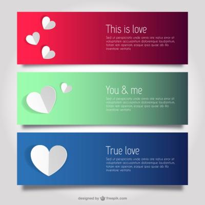 Love and Hearts Banner Templates – Download Free Stock Photos