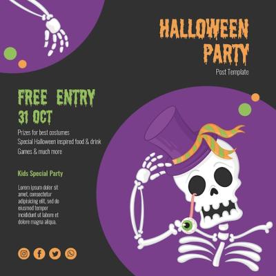 Skeleton-Themed Scary Halloween Event – Free Stock Photo for Download