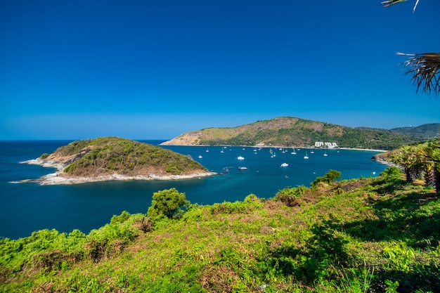 Rocky Cliffs and Clear Sea at Promthep Cape, Phuket Thailand – Free Download