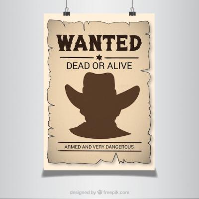 Western Style Wanted Poster – Free Download